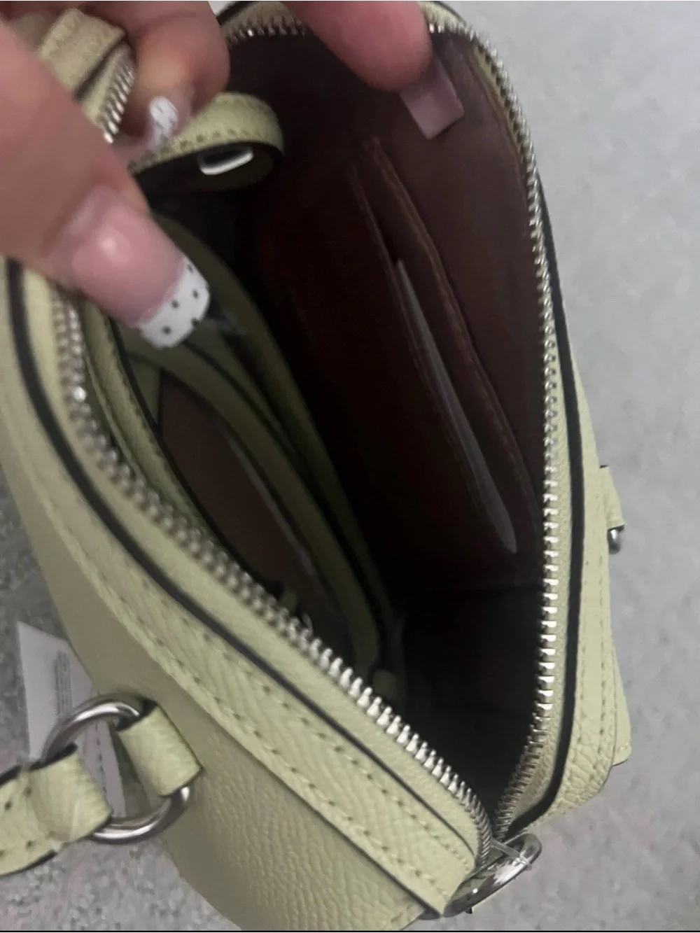 Coach Mini Rowan Crossbody bag in a Pale Lime color
